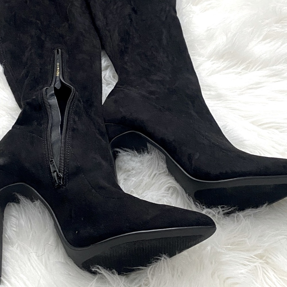 Black boots with heels